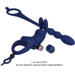 PRETTY LOVE - AYAD RabbIT VIBRATTOR RING PLUG BLUE